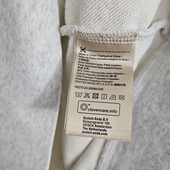 Scotch & Soda Amsterdam Couture Sweatshirt Men XXL Gray Pullover Melange Sweater - Picture 5 of 10